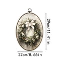 thumbnail image 3 of Vintage Christmas Wreath Wall Art Framed, Rustic Christmas Canvas Prints, Farmhouse Cozy Christmas Hanging Canvas Prints for Home Bedroom Living Room Decoration(B), 3 of 7