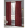 thumbnail image 4 of Wine Red Linen Sheer Curtains 84 inches Long, Farmhouse Pure Color Country Farm Light Filtering Sheer Window Curtains Rod Pocket Voile Drapes for Bedroom Living Room, 2 Panels 52"W x 84"L, 4 of 7