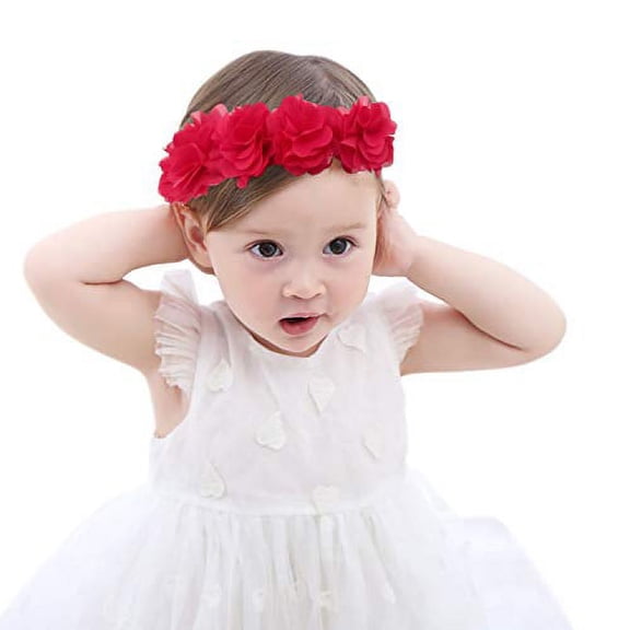 Baby Girls Headbands Flower Crown Hair Accessories 1st Birthday Gift for Baby