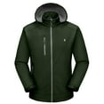 thumbnail image 2 of Little Donkey Andy Men's Softshell Jacket with Removable Hood, Fleece Lined and Water Repellent Elm Green Size M, 2 of 7