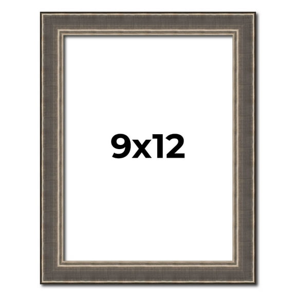 9x12 Frame Silver Real Wood Picture Frame Width 1.25 Inches | Interior Frame Depth 0.5 Inches |