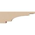 thumbnail image 3 of 2"W x 12"D x 4"H Thin Mediterranean Rough Cedar Woodgrain TimberThane Corbel, Primed Tan, 3 of 6