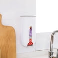 thumbnail image 3 of Wall-Mounted Plastic Bag Dispenser, No-Drill Kitchen Organizer for Recycling Grocery Bags, Compact Design, 3 of 9