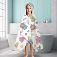 thumbnail image 6 of Pastel Princess Castle Pattern Hooded Bath Towel，60"x35" for Ages 3 To 12 Kids, Quick Dry Lightweight Soft Microfiber Hood Beach Towel Cover Up for Kids, 6 of 7