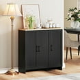thumbnail image 2 of HOMCOM Modern Sideboard Buffet Cabinet with Adjustable Shelves Black, 2 of 10