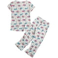 thumbnail image 2 of Tops de pijama para mujer con pantalones capri Conjuntos de pijama Ormromra CJWUS-6118, 2 of 5