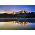 thumbnail image 2 of Grandmaison, Mike 14x11 White Modern Wood Framed Museum Art Print Titled - Canada, Alberta, Pyramid Lake in Jasper NP, 2 of 4