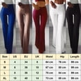 thumbnail image 4 of Women Bell Bottom High Waist Ruffle Pants Solid Slim Fit Trousers Yoga Pants Wide Leg Pants, 4 of 4