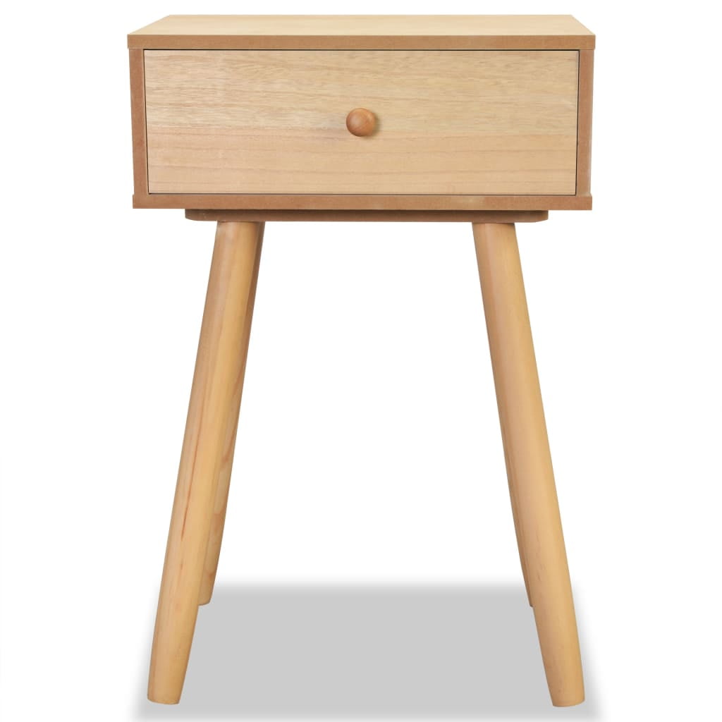 Kepooman Mid-century End Tables with Storage Drawer for Living Room Office, Set of 2, Brown Kepooman Mid-century End Tables with Storage Drawer for Living Room Office, Set of 2, Brown