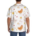 thumbnail image 3 of Sikiie Funny Chicken Men's Wrinkle Free Untucked Cuban Shirt Business Casual Button Down Shirts Short Sleeve Shirt3X-Large, 3 of 5
