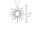 thumbnail image 4 of Bling Jewelry Womens Summer Flaming Sunshine Starburst Micro Pave CZ Pendant Necklace Gold Plated, 4 of 6