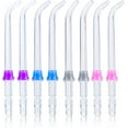 thumbnail image 1 of 8 Pieces Flosser Replacement Tips for Waterpik Water Flosser, High-Pressure Water Flosser Tip Replacement, Compatible with Waterpik Oral Irrigator & Dental Flosser, Orthodontic Tips, 4 Colors, 1 of 6