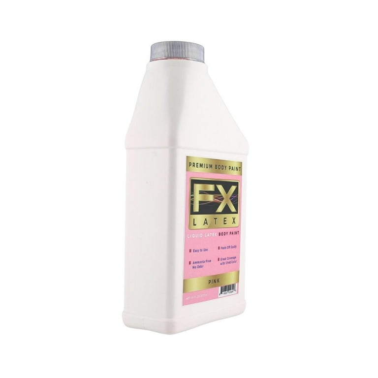  Pink 8 Oz - Liquid Latex Body Paint, Ammonia Free No