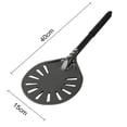 thumbnail image 5 of Pebbuoy 6-Inch Round Pizza Turning Peel Long Handle Non-stick Lightweight Perforated Anodized Aluminum Alloy Homemade Pizza Turner Spinner Spatula Kitchen Gadgets, 5 of 6