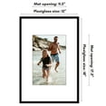 thumbnail image 3 of Americanflat 20x30 Poster Frame with Polished Plexiglass with 12x18 Mat Display Photo Streamline Thin - Black, 3 of 8