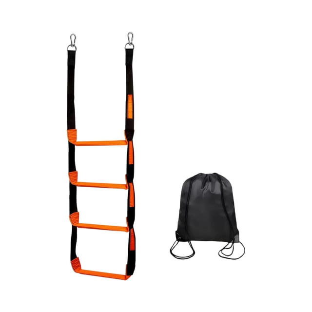 Reinforced Rope Ladder, 3-4-6 Step Climbing Ladder for Kayak Inflatable Boat Motor Yacht, Wooden Dock Boarding Accessory