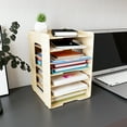 thumbnail image 2 of Natwind 7 Tier Wood Office Paper Organizer for Desk Desktop File Holder Desk Letter Tray & A4 Paper Holder Document Storage, 2 of 7