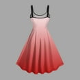 thumbnail image 4 of Spaghetti Straps Gradient Swing Dresses for Women Summer Casual Sleeveless Loose A-Line Mini Beach Sundress, 4 of 6