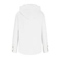 thumbnail image 5 of Jinhomg Hoodie for Mens Lightweight Button Down Long Sleeve Shirts cotton linen Solid Color Casual loose Beach T shirt White,XXXXL, 5 of 6