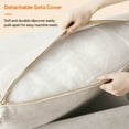 thumbnail image 5 of Chenille Loveseat Couch -88.6" Modern Design Sofa with Solid Wood, Metal Frame, Durable，Removable Back Cushion and Seat Cushion, Easy Cleaning(Beige), 5 of 6