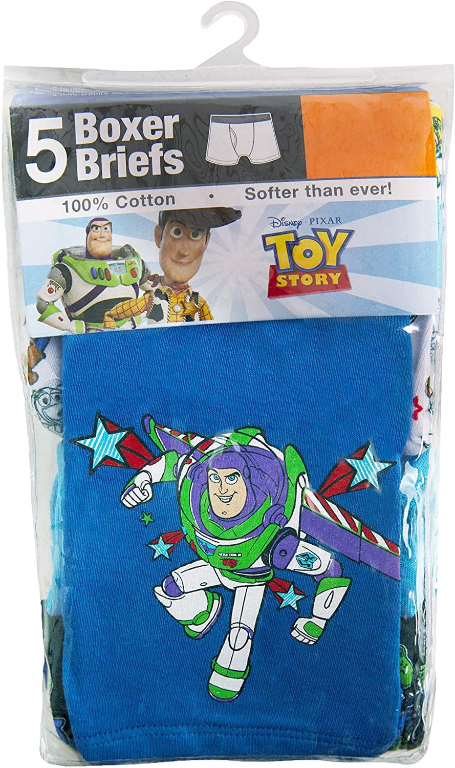 Disney Boys' Toy Story Boxer Briefs Multipack, ToyMovie 5pack, 6