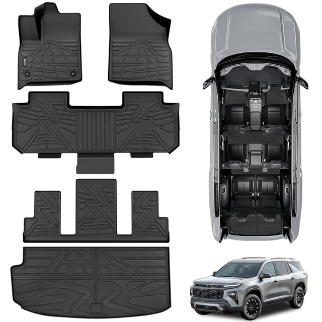 Alfombrillas KARPAL para Chevy Traverse 2018-2025 de 7 plazas