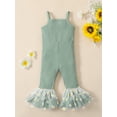 thumbnail image 3 of Bagilaanoe Toddler Baby Girl Jumpsuit Sleeveless Floral Print Romper Tulle Patchwork Overalls 9M 12M 18M 24M 3T 4T Kids Long Flare Pants Outfits, 3 of 8