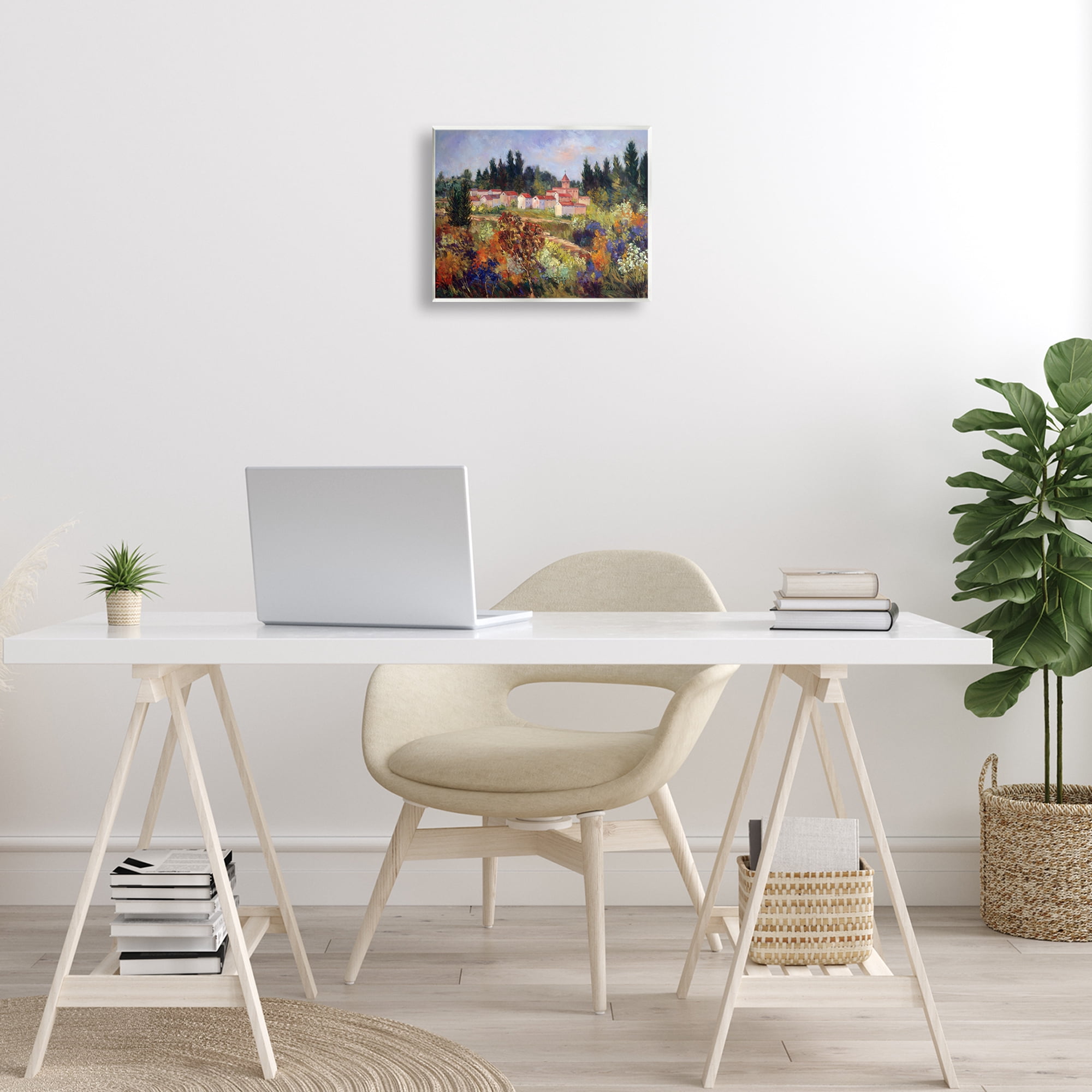 Stupell Industries Tuscan Countryside Garden Landscape & Nature Painting Unframed Art Print Wall Art, 14 x 11