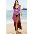 thumbnail image 3 of HAPPY BAY Women's Cotton Summer Beach Open Front Slouchy Kimono Beachwear Duster Cardigans L-XL Purple_AB835, 3 of 5