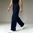 thumbnail image 6 of MXALUOB Men's Wide Leg Sweatpants Open Bottom Straight Leg Drawstring Fashion Pants with Pockets Loose Fit Full Length Athletic Pant, 6 of 6