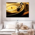 thumbnail image 2 of Elephant Stock Spinning Vinyl Record Wall Art - Horizontal Canvas Wall Art - Living Room Wall Decor - Music Canvas - Black And Orange Decor - 51" x 34", 2 of 8