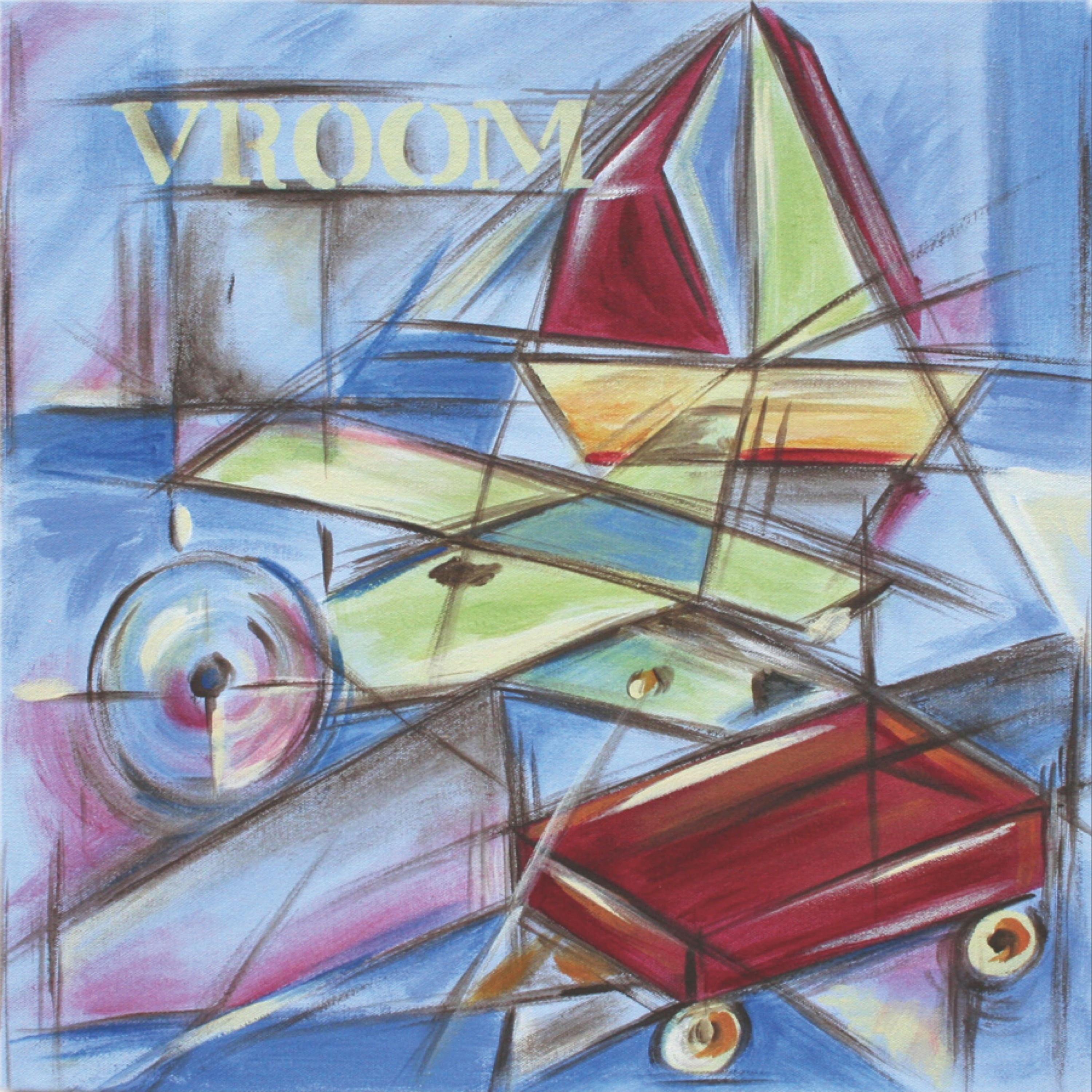 Marmont Hill "Vroom" by Reesa Qualia Painting Print on Wrapped Canvas