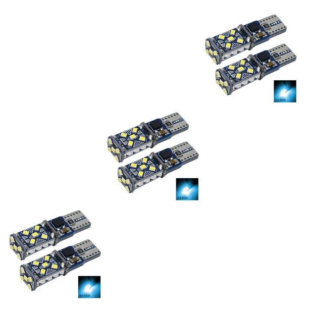 Riwesomey 2 uds luz de estacionamiento de coche 6000-6500k T10 bombilla de lectura de coche 5W LED lámpara de matrícula, azul hielo Type1 NO1 Riwesomey CBP175597