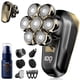 thumbnail image 1 of Afeitadora eléctrica para hombres calvos, con cabezales magnéticos 7D, kit de recortador de pelo impermeable, para uso en seco y húmedo, para mujeres y hombres, recortador de vello de nariz y orejas,, 1 of 7