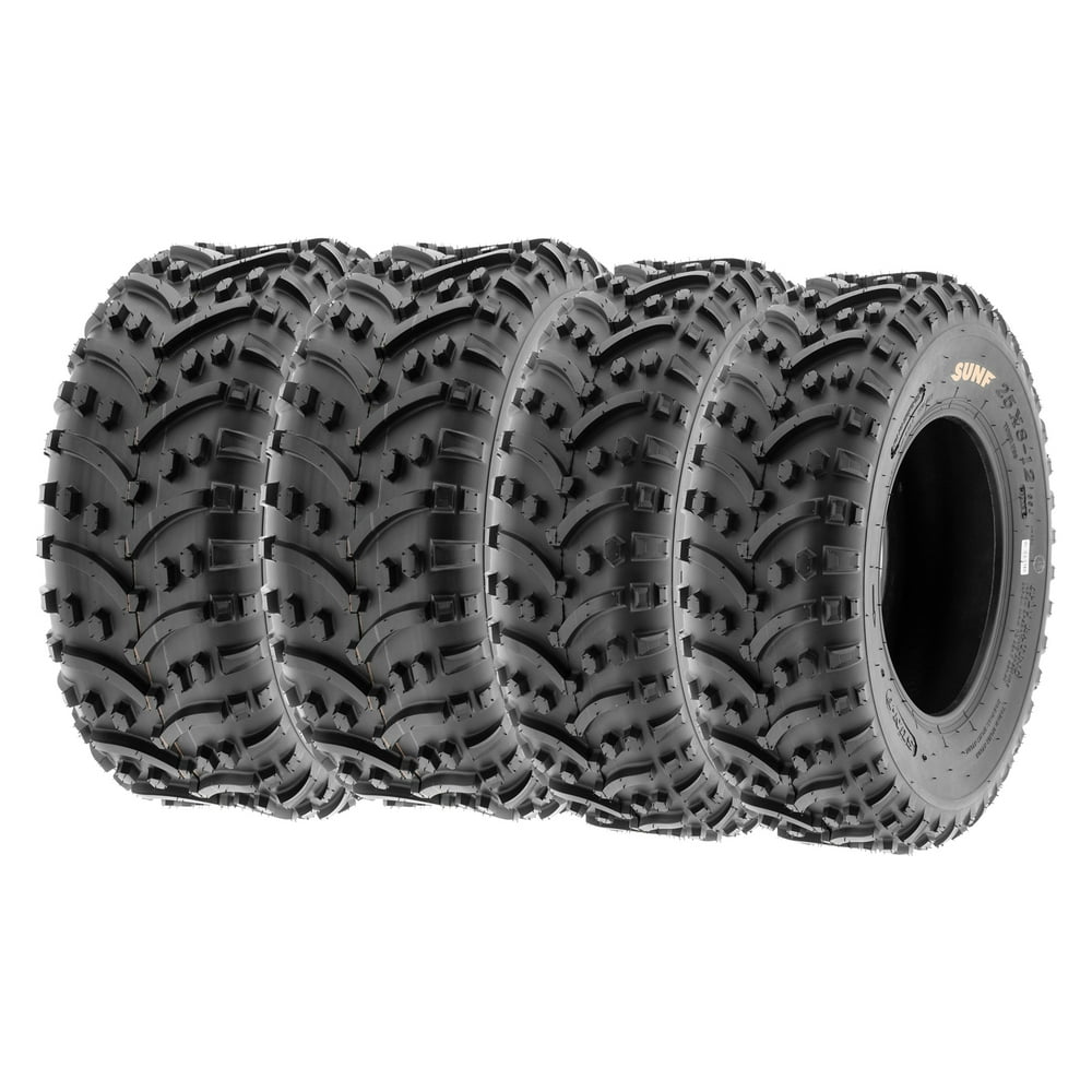 SunF Full set of sport ATV UTV Tires 25x812 6 PR 2pcs 25x1012 6 PR