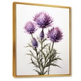 thumbnail image 2 of Designart "Rustic Thistle in Purple and White" Floral Framed Wall Art - Traditional White Thistle Entryway Framed Wall Art, 2 of 6