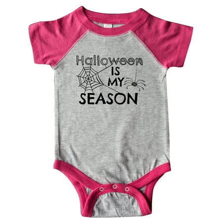 

Inktastic Halloween is my Season with Spider and Web Gift Baby Boy or Baby Girl Bodysuit