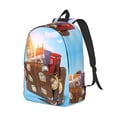 thumbnail image 4 of Geaub trip to london durable canvas backpack: stylish, lightweight, and spacious with adjustable straps, 4 of 7