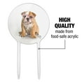 thumbnail image 6 of Acrylic British Bulldog Puppy Dog Wearing Heart Glasses Cake Topper Party Decoration for Wedding Anniversary Birthday Graduation, 6 of 7