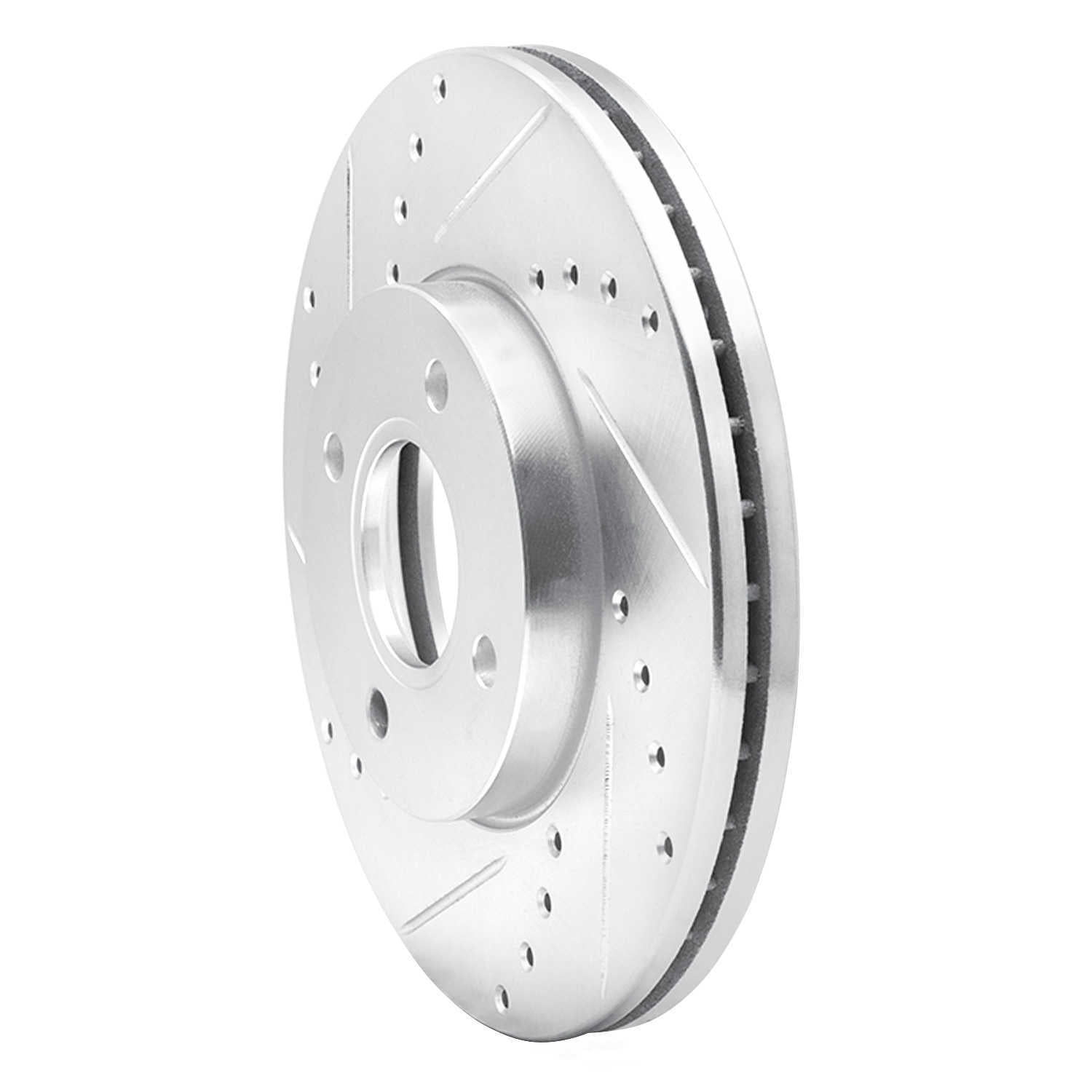 Dynamic Friction Company 631-54053L DFC Brake Rotor - Drilled And Slotted - Silver
