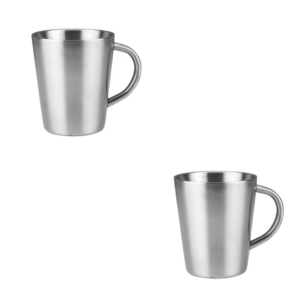 Inteprter Taza de cerveza con pintura en aerosol de acero inoxidable 304 de estilo industrial del norte de Europa, taza para bebidas de agua fría, taza astilla 2piezas Inteprter CBP102681