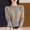 Khaki, variant on Thermal Underwear Top for Women Slim Knit Long Sleeve Solid Color Base Layer Shirt Ideal for Autumn and Winter Comfort Gold