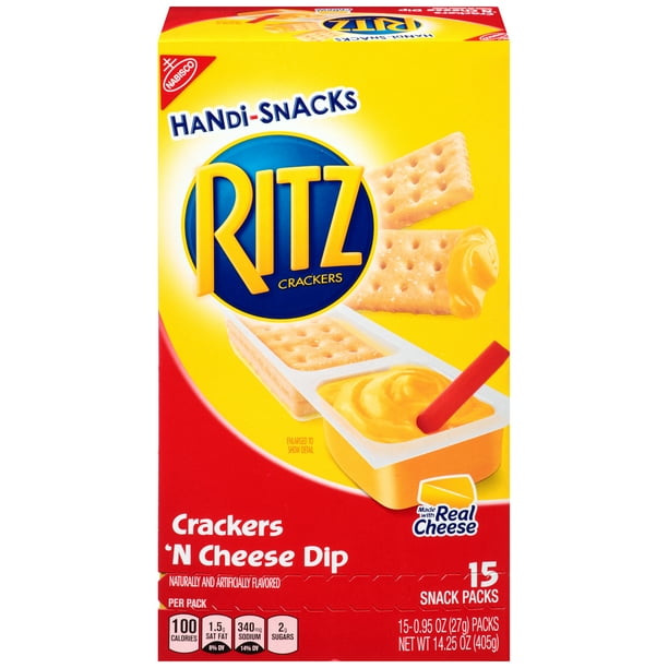 Nabisco HandiSnacks Ritz Crackers 'N Cheesy Dip, 0.95 Oz., 15 Count