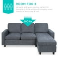Best Choice Products Linen Sectional Sofa Couch w/ Chaise Lounge