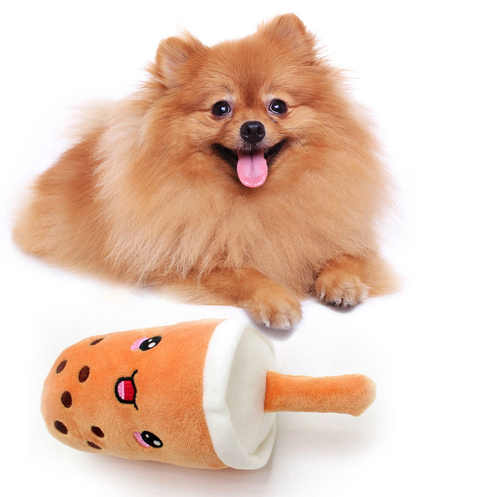 Cup Dog Toy Plush Squeaky Holiday Dog Toys for Medium, Small and Large