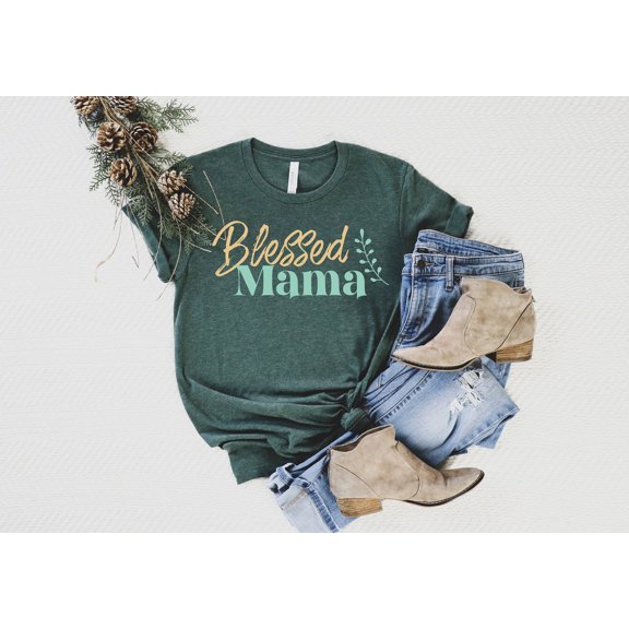 Blessed Mama Shirt, Mom Life Tee, Mother's Day Gift All Size S-5Xl