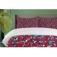 thumbnail image 4 of Ambesonne Skull Duvet Cover Sets, Crosses Hearts Moons, 2-Queen, Multicolor, 4 of 6
