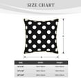 thumbnail image 4 of Kll Black And White Polka Dot Decorative Throw Pillow Covers Velvet Soft For Couch Sofa Bedroom Living Room Outdoor -16"X16", 4 of 8