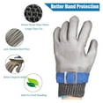 thumbnail image 3 of Stainless Steel Wire Gloves Anti-cut Cut-resistant Woven Safety Working Gloves Cutting Fish-killing Metal Iron Kitchen Gloves ,Flexible and Comfortable, 3 of 5