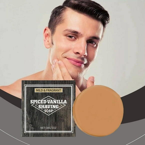 Deals of The Day Clearance! Shaving Soap Facial Cleanser, Rich Foam Shaving Soap for Deep Cleansing & Smooth Shave, Ideal for Men's Skincare